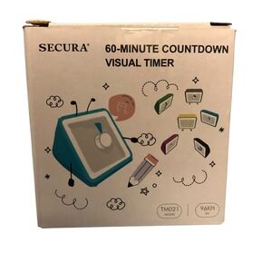 Secura 60 Minute Countdown Visual Timer Model TM021 Black